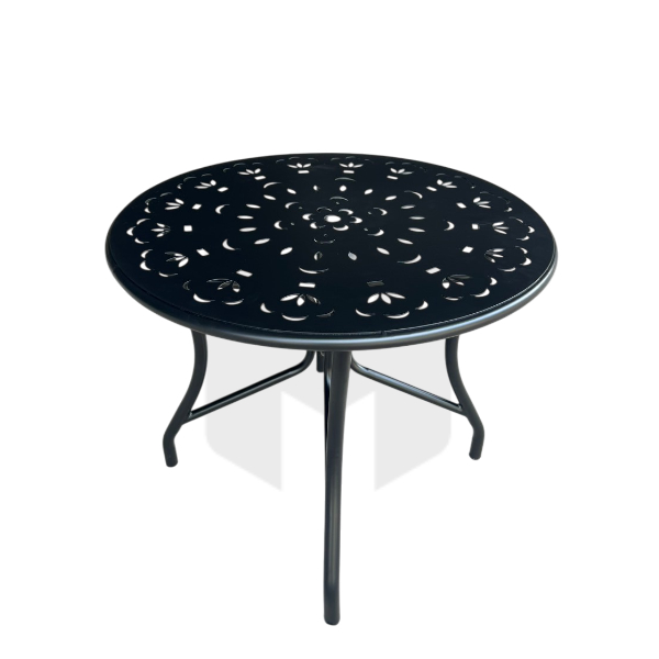 Bàn Sắt Mặt Tròn Hoạ Tiết MHB032