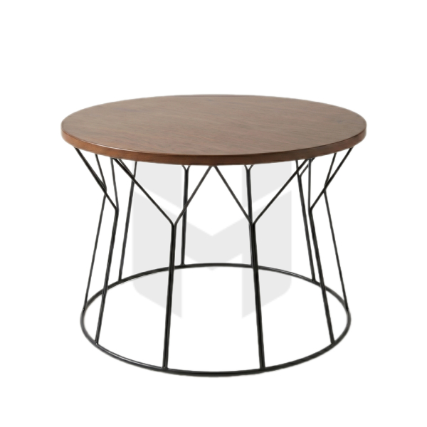 Bàn Trà Wire Frame Mặt Gỗ MHB046