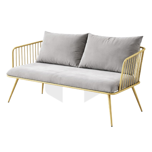 Ghế Băng Khung Sắt 2 Chỗ Ngồi Nệm Vải MHSF029