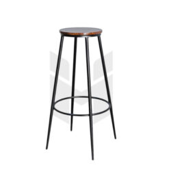 Ghế Bar Mặt Gỗ Tròn Chân Sắt Sơn Tĩnh Điện MH261