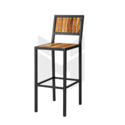 Ghế Bar Ngoài Trời Gỗ Kết Hợp Khung Sắt Sơn Tĩnh Điện MH276