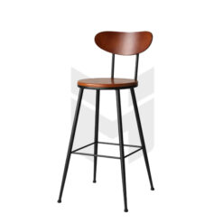 Ghế Bar Tựa Gỗ Chân Sắt Sơn Tĩnh Điện MH279