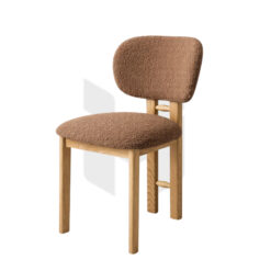 Ghế Gỗ Bọc Vải Sù Lông Cừu Chân Gỗ Ash MH297