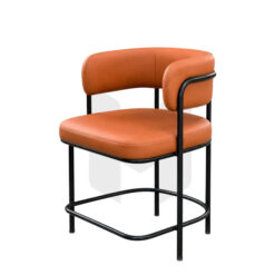 Ghế Nệm Bọc Simili Tựa Cong Chân Sắt MH218