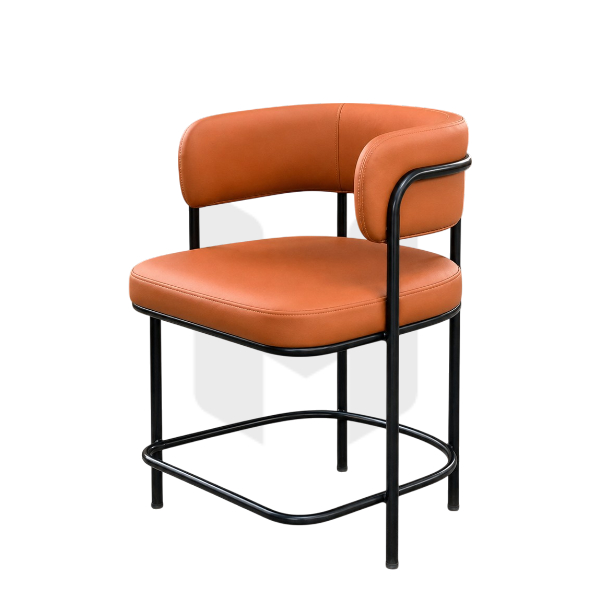 Ghế Nệm Bọc Simili Tựa Cong Chân Sắt MH218