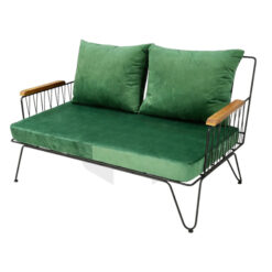 Ghế Sofa Băng 2 Chỗ Ngồi Khung Sắt Lót Nệm MHSF033