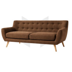 Ghế Sofa Băng Bọc Vải Lưng Nút Bo Cong Phong Cách Scandinavian MHSF066