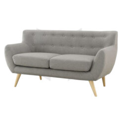 Ghế Sofa Băng Bọc Vải Lưng Nút Cổ Điển Chân Gỗ MHSF064