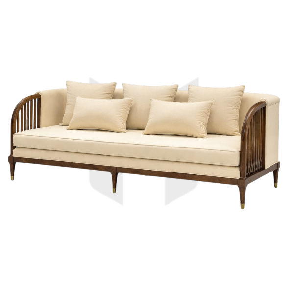 Ghế Sofa Băng Khung Gỗ INDOCHI Bọc Vải MHSF054