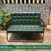 Thông tin sản phẩm Ghế Sofa Băng Nệm Da Ô Vuông Tay Gỗ Khung Sắt MHSF028