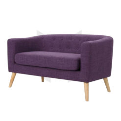Ghế Sofa Băng Vải Nỉ Tay Cong Chân Gỗ Nordic MHSF068