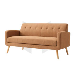 Ghế Sofa Băng Vải Nỉ Tựa Chần Nút Chân Gỗ MHSF072
