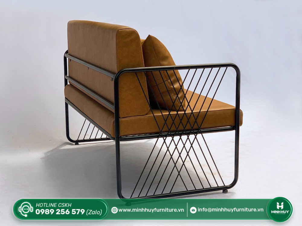 Ghế Sofa Cafe Băng Khung Lưới Nệm Simili MH220 - Ảnh 5