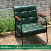 Thông tin sản phẩm Ghế Sofa Đơn Nệm Da Ô Vuông Tay Gỗ Khung Sắt MHSF027