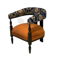 Ghế Sofa Đơn Tân Cổ Điển Bọc Vải Họa Tiết MHSF021