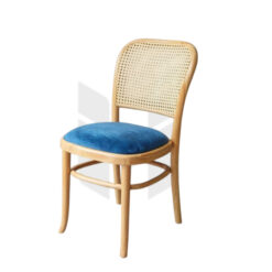 Ghế Thonet Bọc Nệm Vải Nhung Lưng Lưới Đan Mắt Cáo MH350