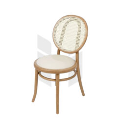 Ghế Thonet Mặt Trăng Khung Gỗ Ash Lưng Lưới MH354