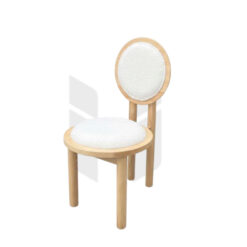 Ghế Mochi Gỗ Ash Bọc Vải Xù MH337