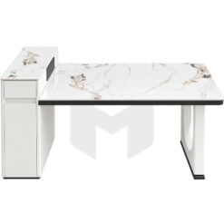 Bàn Ăn Kết Hợp Đảo Bếp Mặt Đá Tích Hợp Tủ Phụ Dáng Chữ L MHBA071