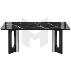 Bàn Ăn Mặt Đá Bóng Chân Chữ U Khoét Rỗng MHBA024