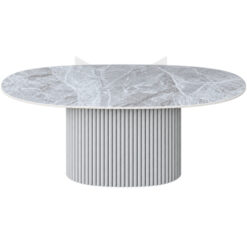Bàn Ăn Oval Chân Trụ Nan Sọc MHBA011