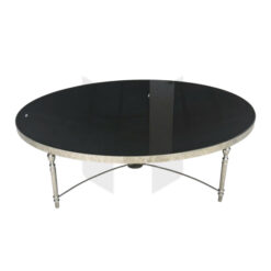 Bàn Trà Hình Oval Mặt Kính Chân Inox MHB082