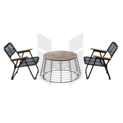 Bộ Bàn Ghế Cafe Xếp Lồng Chim Ngoài Trời MHBBG011