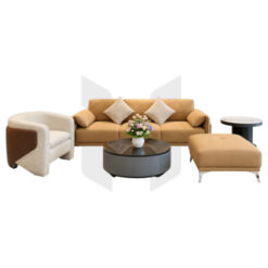 Bộ Sofa Băng Hiện Đại Tựa Đầu Gập Bọc Da MHBSF009