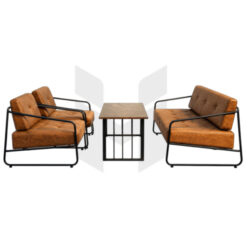 Bộ Sofa Da May Rút Nút Khung Sắt MHBSF003