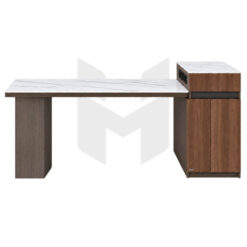 Đảo Bếp Bàn Ăn Mặt Đá Tích Hợp Tủ Phụ Kết Hợp Ổ Cắm Âm Bàn MHBA052