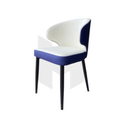 Ghế Ăn Bọc Da Dáng Tựa Cánh Cung Ôm Hông Chân Sắt MH556