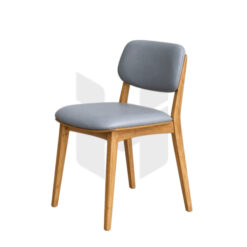 Ghế Ăn Chân Gỗ Tựa Cong Bọc Da MH451