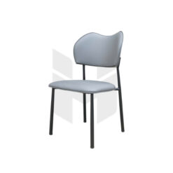 Ghế Ăn Iris Bọc Da Tựa Cong Cánh Bướm Chân Sắt Sơn Tĩnh Điện MH540