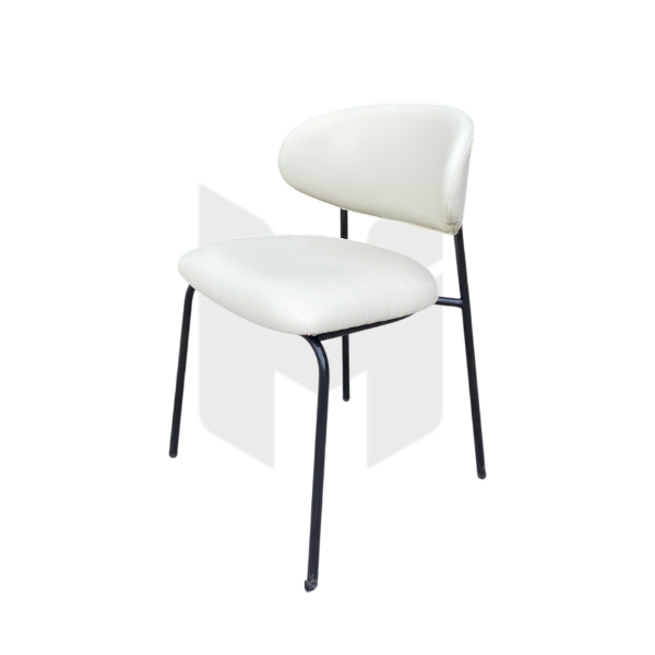 Ghế Ăn Iris Bọc Da Tựa Cong Lưng Rời Chân Sắt Sơn Tĩnh Điện MH562