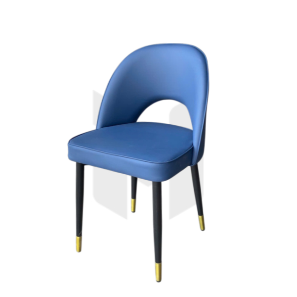 Ghế Ăn Kenzo Bọc Da Tựa Lưng Khoét Rỗng Chân Sắt MH549