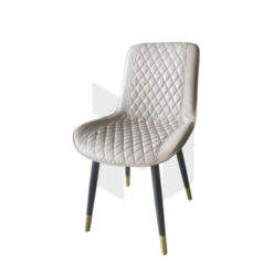 Ghế Ăn Monet Dập Vân Quả Trám Bọc Da Chân Sắt MH545