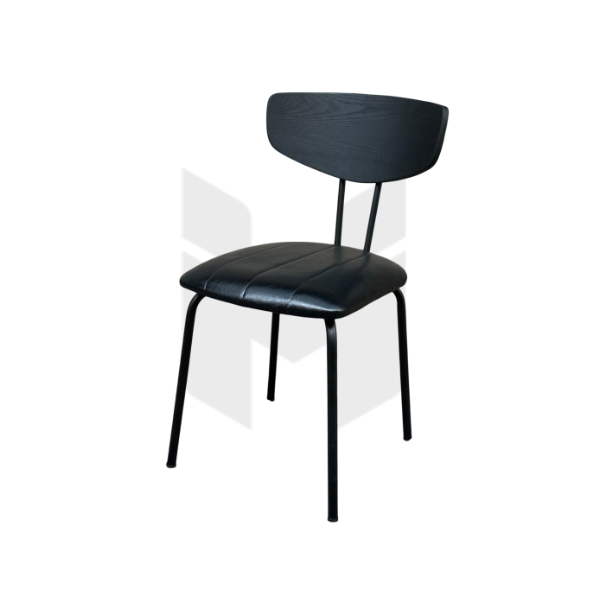 Ghế Ăn Tựa Gỗ Đệm Da Chân Sơn Sắt Tĩnh Điện MH417