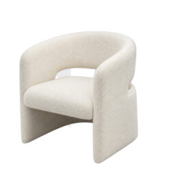 Ghế Armchair Bọc Vải Lông Cừu Khuyết Lưng MHSF201