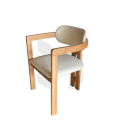 Ghế Armchair Khung Gỗ Tựa Cong MH454