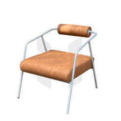 Ghế Armchair Khung Sắt Bọc Nệm Simili MH396