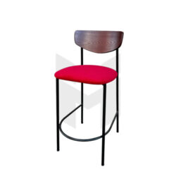 Ghế Bar Cao Khung Sắt Mặt Nệm Nhung Tựa Gỗ MH463