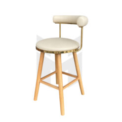 Ghế Bar Chân Gỗ Bọc Nệm Da MH464
