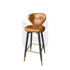 Ghế Bar Chân Sắt Bọc Simili Quả Trám Cổ Điển MH468