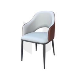 Ghế Sắt Bọc Da Phân Tách Mảng Hông Uốn Tay Vuốt Cao Liền Tựa MH534