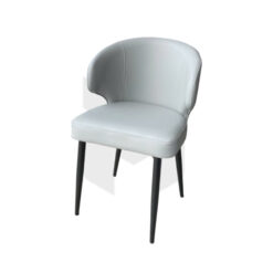 Ghế Sắt Bọc Da Si Tựa Lưng Phân Tầng Cụm Tay Quấn Bo Góc MH529