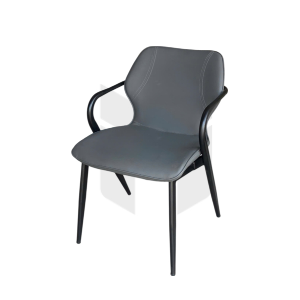 Ghế Sắt Bọc Da Văn Phòng Tay Sắt Uốn Sóng Lưng Cánh Bướm MH519