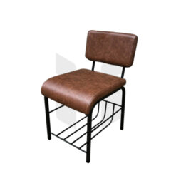 Ghế Sắt Bọc Nệm Simili Có Giá Để Đồ MH405