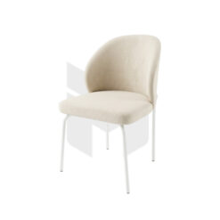 Ghế Sắt Bọc Vải Nỉ Tựa Oval Chân Sắt Tĩnh Điện MH530