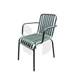 Ghế Sắt Ngoài Trời Nan Dọc Có Tay MH397