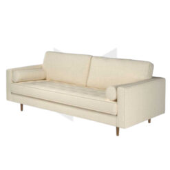 Ghế Sofa Băng 2 Chỗ Bọc Vải Tựa Rời Kèm Gối Ống Chân Gỗ MHSF092
